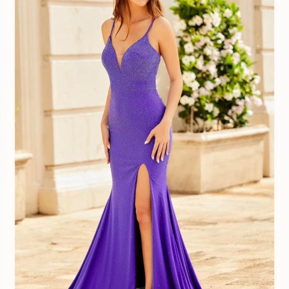 Elegant Purple Evening Gown